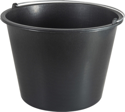 Ведро строительное Wunder, черное, 20 л (без носика)