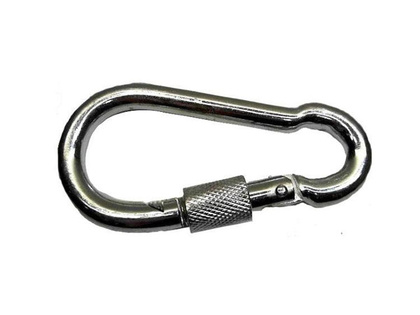 тр Карабин с фиксатором, цинк DIN 5299D 5 мм