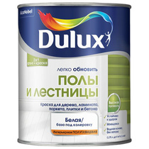 Краска DULUX Полы и Лестницы полуглянцевая 0,75л белая BW