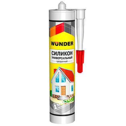 Герметик силиконовый универсальный WUNDER прозрачный 280 мл (Китай)