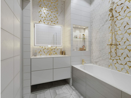 Плитка Marble пол белый 418x418 ОАО Березастройматериалы