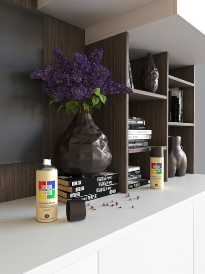 Краска аэрозольная RAL8017 Шоколадно-Коричневый CORALINO SATIN полуматовая 520мл