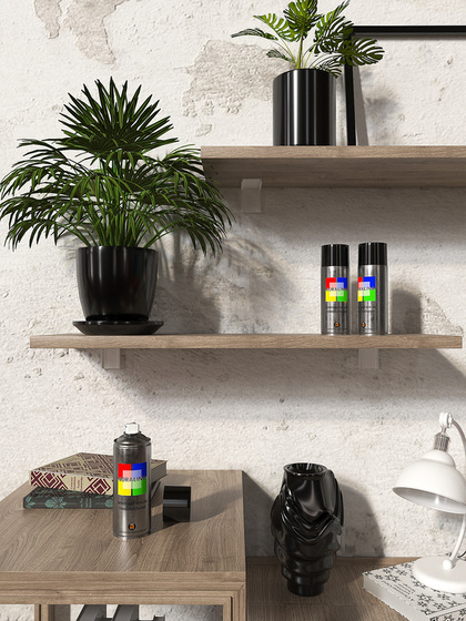 Краска Coralino RAL 9005 (520 мл, черный глянцевый)