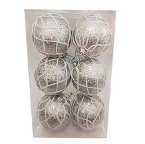 Набор шаров Silver Lines, 7см, 6шт, пластик, арт. RM7-1667