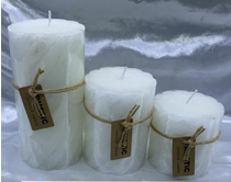 Свеча столбик Spiral Art&Home 10х7,5см, белый, арт. MULW7510Z-B