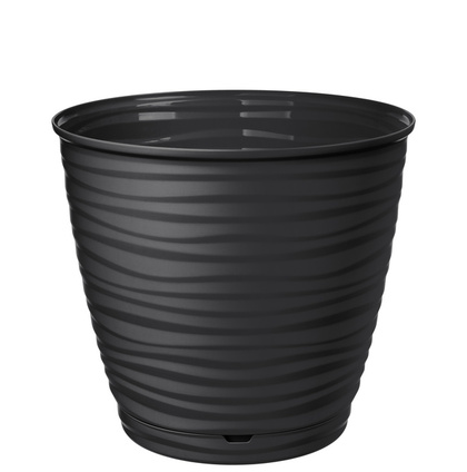 Горшок для цветов Saffron 9,1 л с поддоном, 24*27 см (черный)221610430/02