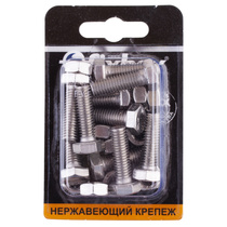 Болт нерж.DIN 933 М 8x25 с гайкой DIN934 10 шт