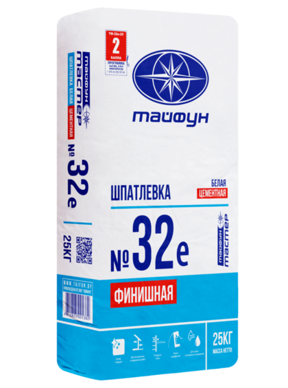 Шпатлевка финишная Тайфун Мастер №32е 25 кг