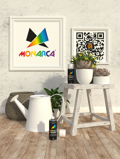 Краска акриловая Monarca RAL 9003 Белый Матовый 520мл