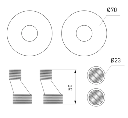 Набор эксцентриков GROSS AQUA G1/2хG3/4AS0602
