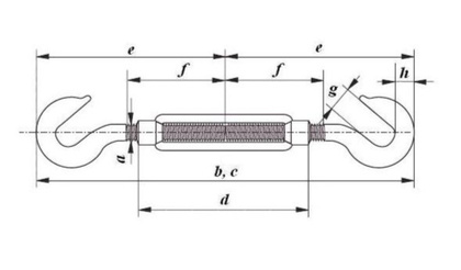 тр Талреп крюк- крюк цинк Suzhou Hongly Hardware DIN 1480 М10 фас 1 шт