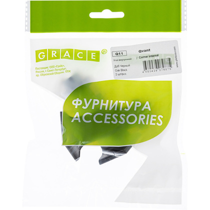 Угол внутр. Qvant Q11 Дуб Черный (2шт)