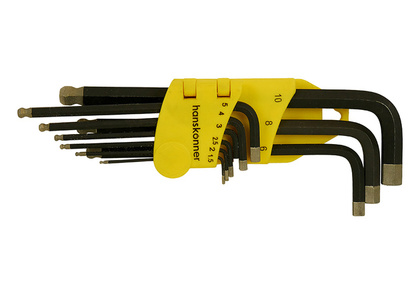 Набор шестигранных ключей 9шт (1.5-10мм) Hanskonner HK1045-04-9-L