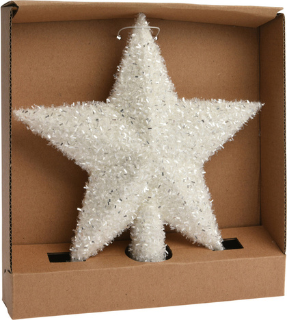 Верхушка ёлочная White star 20см, полипропилен, арт. AWR400930