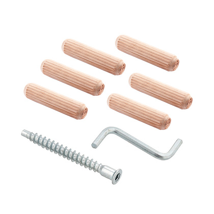 Набор мебельщика (стяжки, шканты, ключ) 81 шт