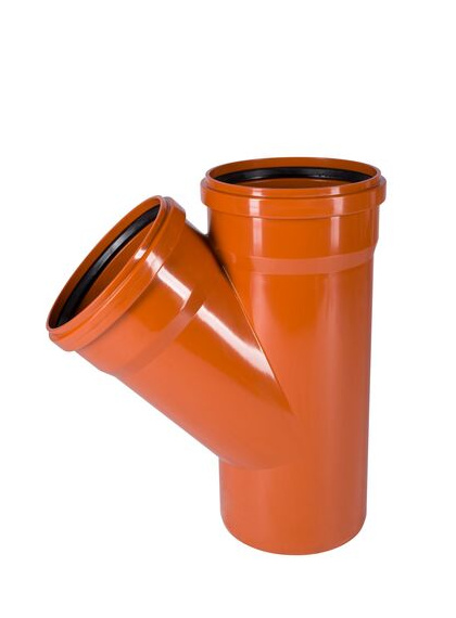 Тройник ПВХ наружный 45* Ду 110х110 Германия