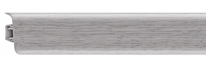 Плинтус напольный ПВХ Ольха серая 56мм 2,5м 102 Rico Leo