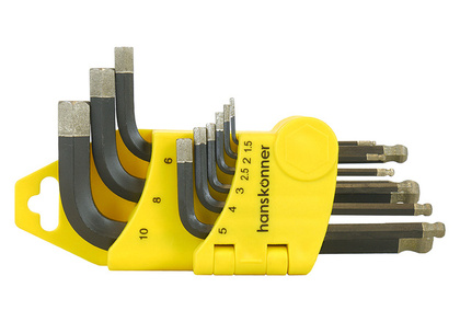 Набор шестигранных ключей 9шт (1.5-10мм) Hanskonner HK1045-04-9-S