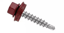 Саморез по кровле - 4.8х35(38) RAL 3011 коричнево красный (50 шт)