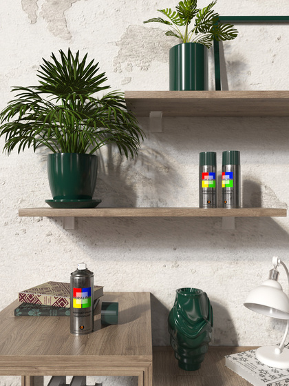 Краска Coralino RAL 6005 (520 мл, зеленый мох)