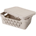 Ящик с крышкой универсальный DELUXE, 380х276х140 мм, 12л (Светло-бежевый)