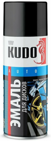 Эмаль автомобильная Kudo для автодисков черная 520мл (KU-5203)