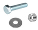 Набор болт М6х 30 шестигр.гол. оцинк. (8шт) + гайка + шайба
