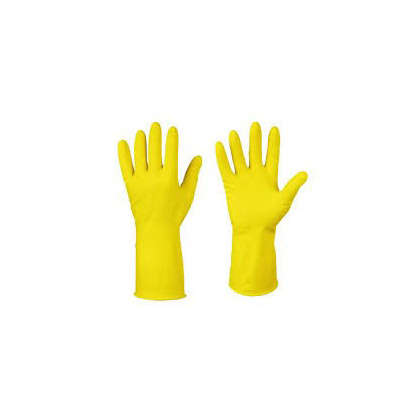Перчатки латексные размер L (1 пара) желтые