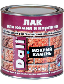 Лак для камня DALI Мокрый камень 0,75л