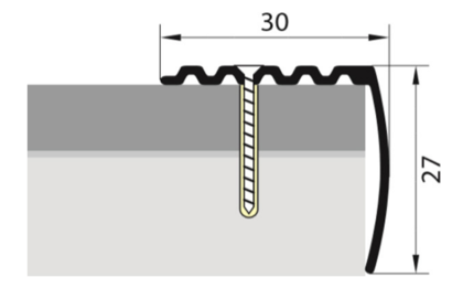 Угол д/ступеней 30мм/27мм/0,9м алюминий, DOMOLETTI