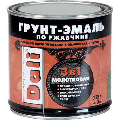Эмаль DALI Молотковая по ржавчине 3 в 1 (750мл, медный)