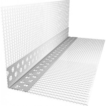 Уголок штукатурный алюминиевый с сеткой 18,5х18,5х2500 мм