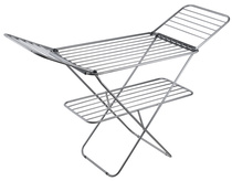 Сушилка для белья напольная, 2-х ярусная, серебристая