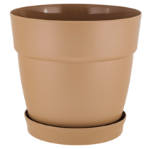 Горшок цветоч., Villa de Fiori, 4л, D200мм, молочный шоколад