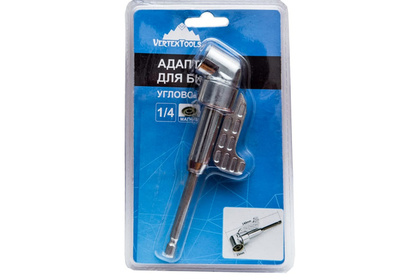 Адаптер угловой для бит 1/4 140мм VERTEXTOOLS