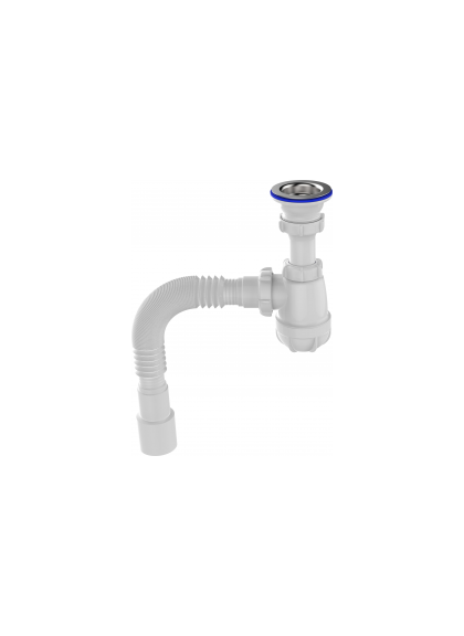 Сифон для умывальника 1 1/2х40 с мет.реш. с г.т. 40х40/50