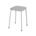 Табурет квадратный Пенек легкий 184 с ЛДСП, серый, цвет сиденья серый (v.000 с ЛДСП)