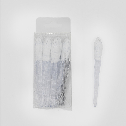 Набор подвесок Калядны час Icicle 10см (12шт), белый, арт. HE2207C-285