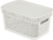 Корзина для хранения Keeplex Ajur с крышкой 5л 28,1х18,5х13,9см белое облако