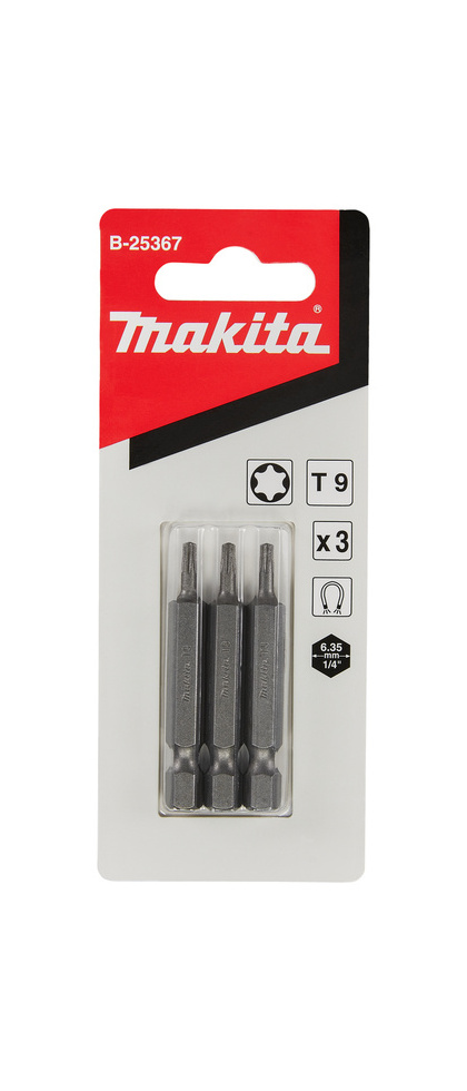 Бита Torx T 9 х 50 мм (к-т 3шт) MAKITA B-25367