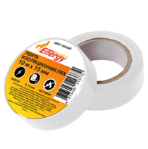 Лента изоляционная ПВХ 15мм х 10м х 0,13мм, белая Energy