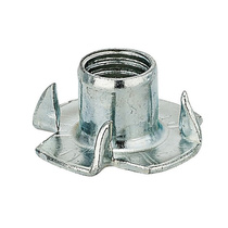 Гайка мебельная забивная М10 белый цинк 4 шт