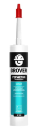 Герметик силиконовый санитарный Grover S 100 белый, 300 мл