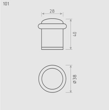 Упор дверной 101 хром