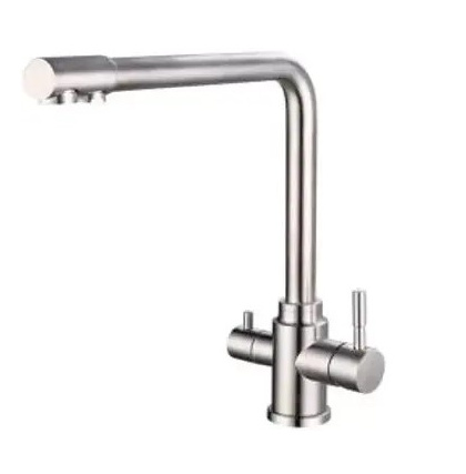Смеситель для кухни, R-излив, с подключением к фильтру, нерж., арт. K24