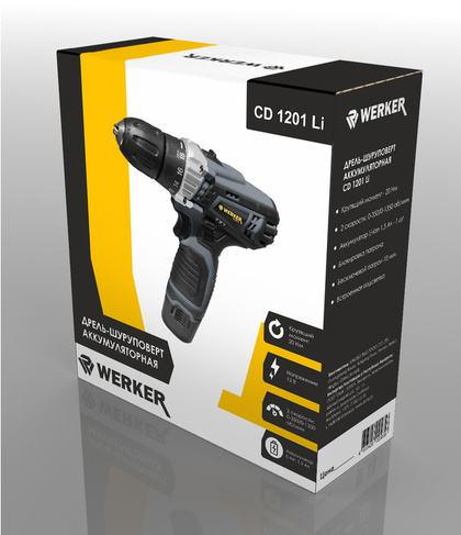Дрель-шуруповерт Werker CD 1201 Li с 1-м АКБ