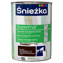 Эмаль Sniezka Супермал RAL 8017 шоколадная 0,8л