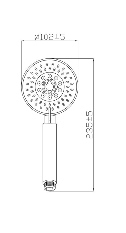 Лейка для душа GROSS AQUA Moderna 5 режимов GA4051