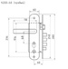 Замок врезной N201-68 П(N200 (96)-68мм) (матовый никель) NORA-M