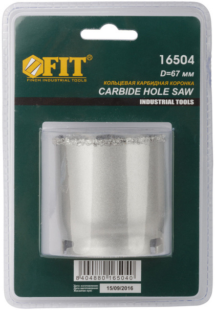 Коронка кольцевая по кафелю карбидная 67 мм FIT